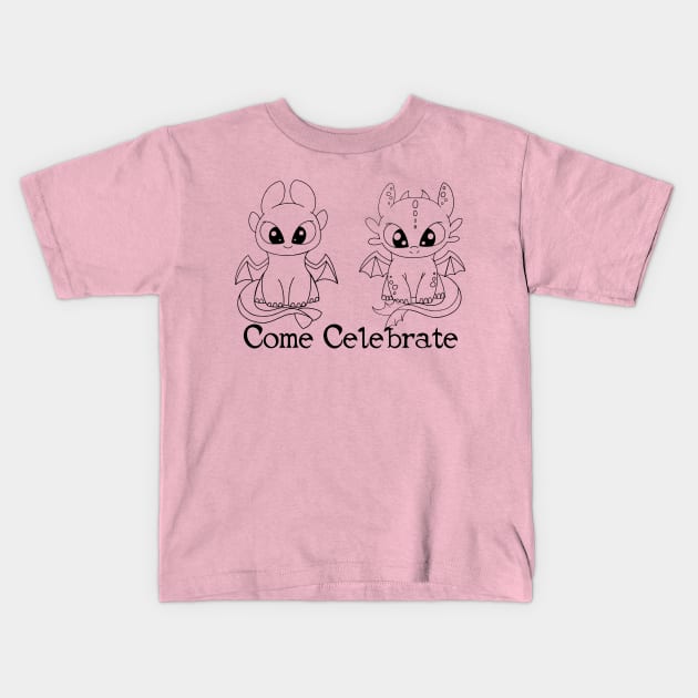 Come celebrate with httyd dragons, shower party idea, my first halloween Kids T-Shirt by PrimeStore